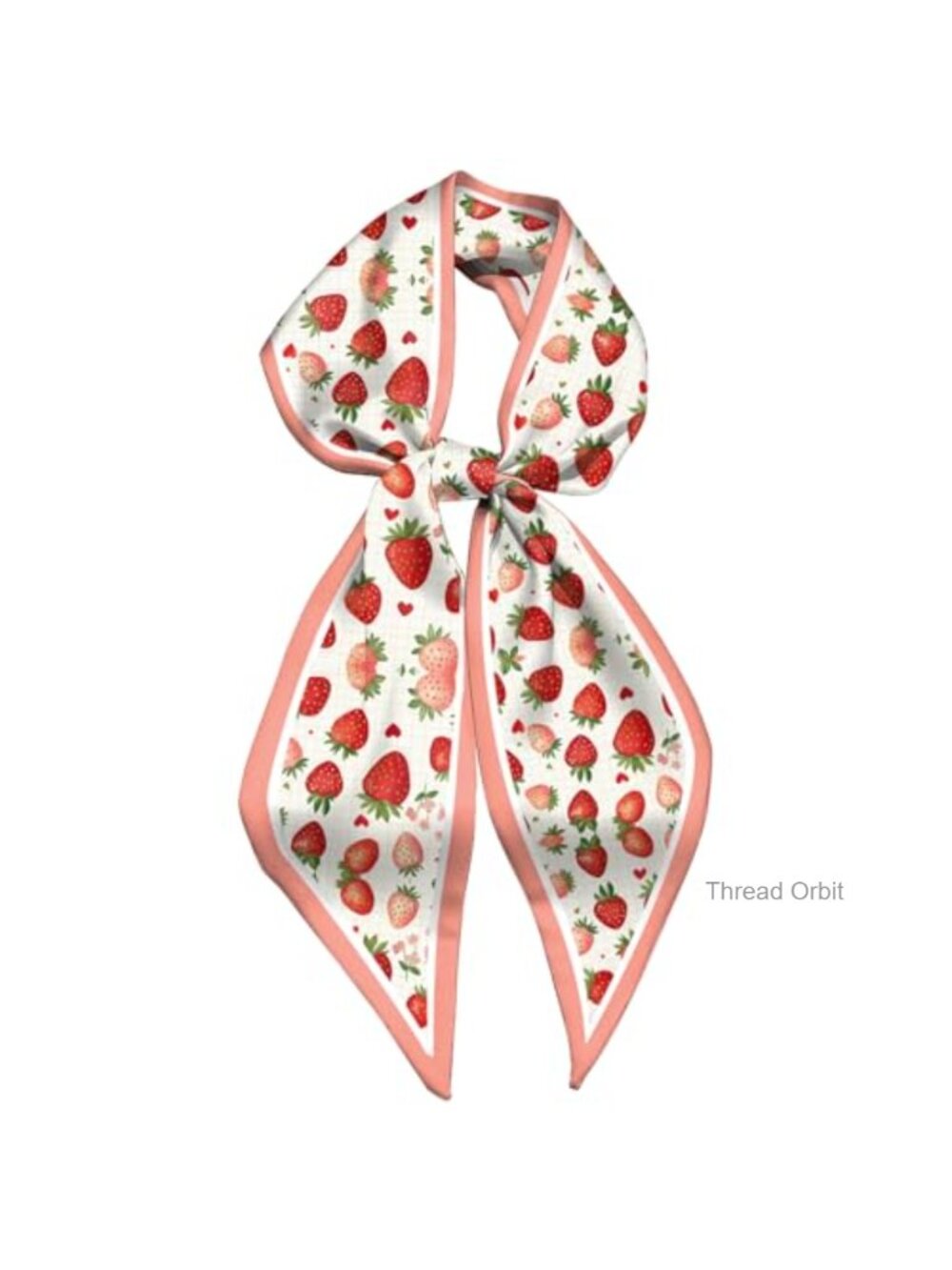Silk Feeling Satin Long Thin Neck Hair Scarf Handbag Decoration for Women